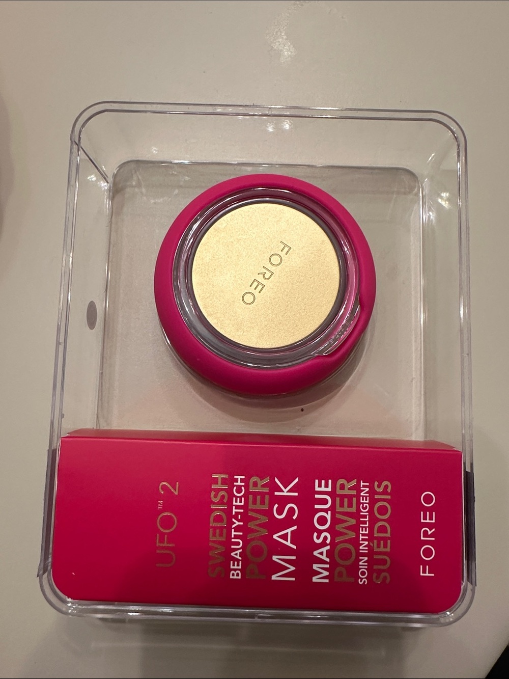 FOREO UFO 2 Beauty-Tech Power Mask Device - Hot Pink with Gold Accent